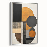 Elegant Dining Room Art Prints - Black & Gold Geometric Canvas