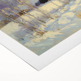 Abstract floral rolled canvas artwork showcasing vibrant colors, intricate patterns, and a textured surface, ideal for home decor. Packaged securely in a durable tube for safe transport.