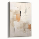 Framed abstract minimalist wall art featuring a silver side view, showcasing elegant lines and soft colors, perfect for modern home decor and aesthetic enhancement.