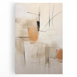 Abstract minimalist wall art canvas featuring soft pastel colors and geometric shapes, ideal for modern home decor, enhancing aesthetic appeal and tranquility.
