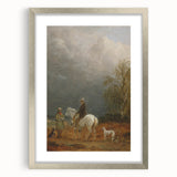 Romanticism Art - A Traveller and a Shepherd in a Landscape