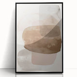 Framed abstract minimalist wall art featuring a sleek black design, set against a white background, perfect for modern home decor. Ideal for contemporary aesthetics.