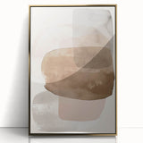 Framed abstract minimalist wall art featuring a gold acrylic design, showcasing elegant lines and shapes, perfect for modern decor in living spaces or offices.