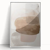 Framed abstract minimalist wall art featuring a white acrylic front view, showcasing subtle textures and clean lines, perfect for modern home decor.