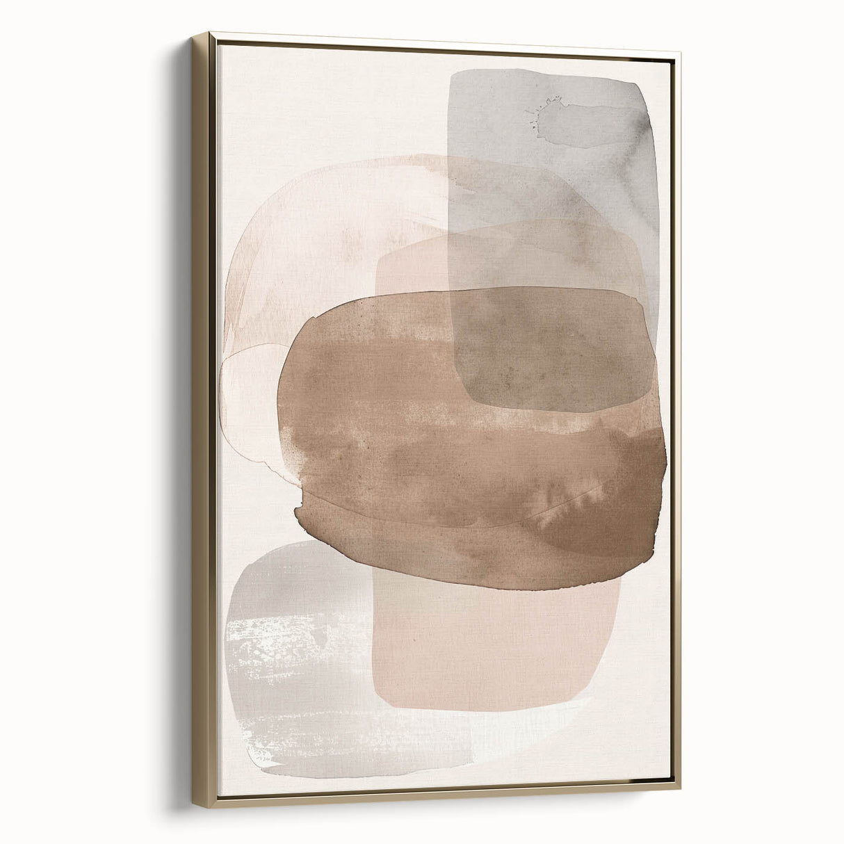 Framed minimalist wall art featuring abstract gold design, showcasing elegant lines and shapes, perfect for modern decor in living spaces.