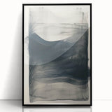 Framed acrylic abstract minimalist wall art featuring bold black lines and geometric shapes, ideal for modern home decor. Perfect for enhancing contemporary interiors.