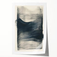 Abstract minimalist wall art print featuring soft pastel colors and geometric shapes, rolled and ready for display in a protective cardboard tube. Ideal for modern home decor.