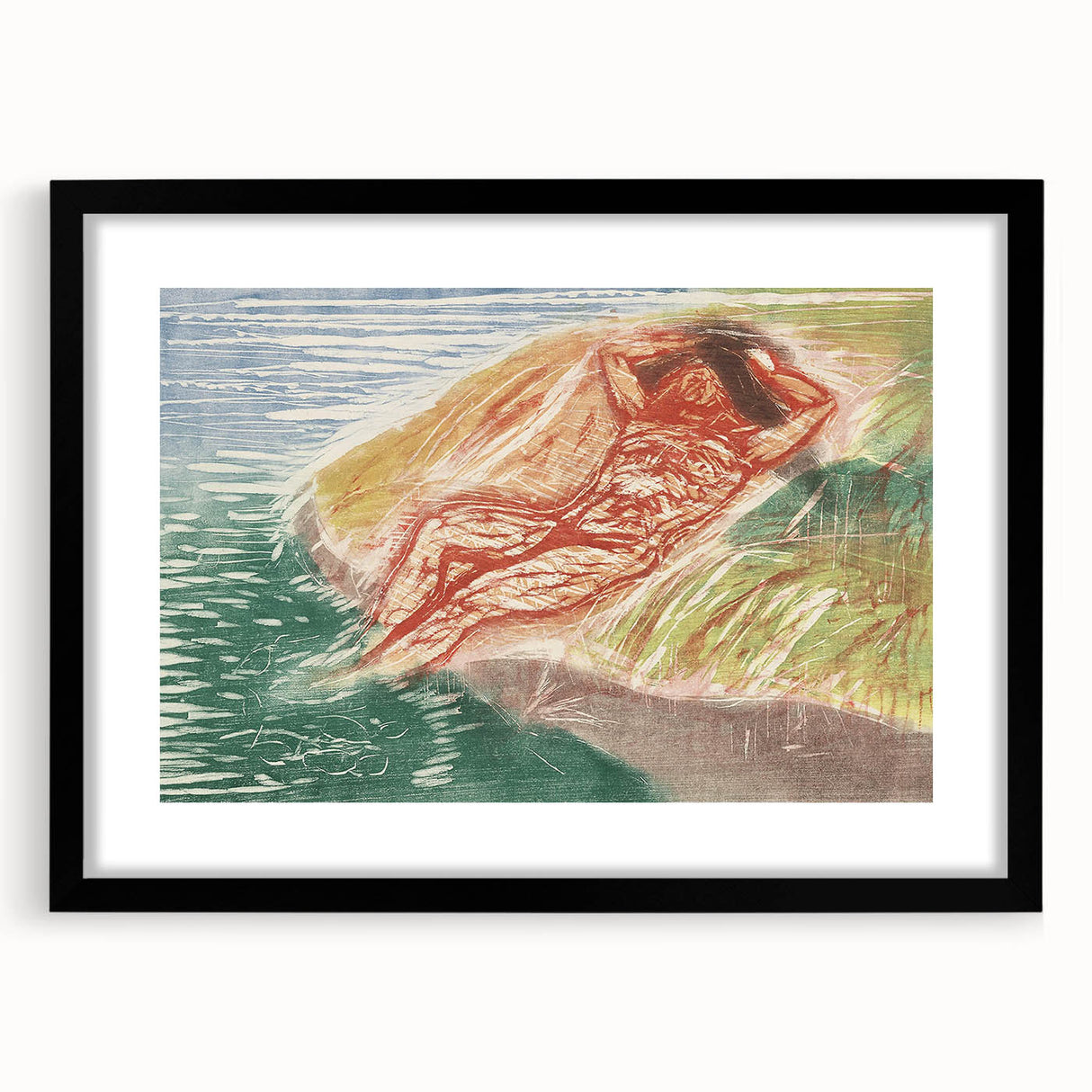Abstract Expressionism Sunbathing | Vibrant Contemporary Wall Art