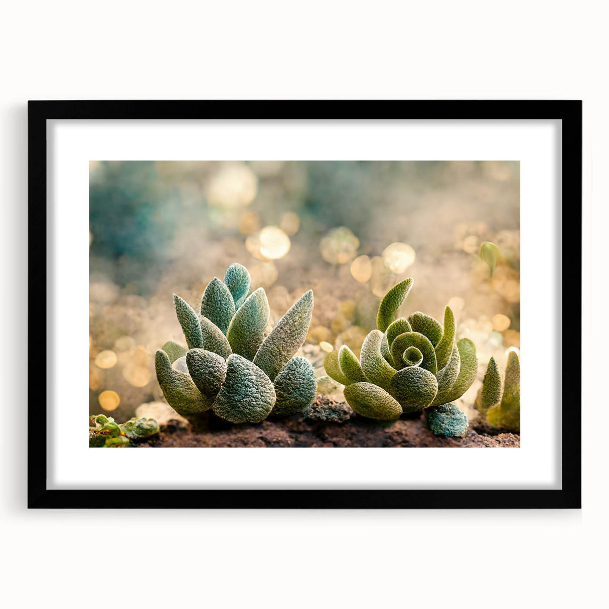 Serene Succulent Wall Art - Modern Botanical Canvas for Living Room