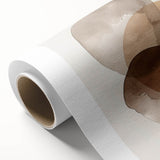 Abstract minimalist wall art on rolled canvas showcasing soft pastel colors and geometric shapes, designed to enhance modern interior decor. Perfect for stylish home settings.