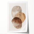 Abstract minimalist wall art print showcasing soft pastel colors and geometric shapes, rolled and ready for framing, ideal for modern home decor.