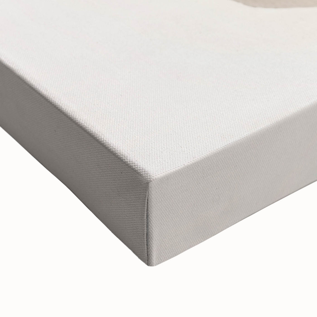 Close-up of abstract minimalist wall art on stretched canvas, showcasing soft pastel colors and subtle textures, ideal for modern home decor enhancement.