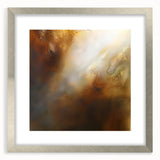 Modern Abstract Wall Art – Glowing Golden Brown Canvas Print