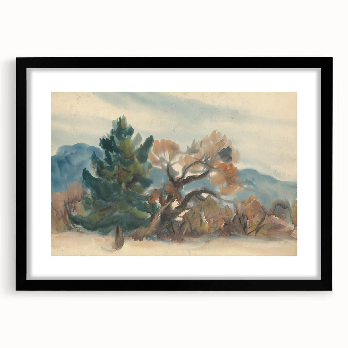 Autumn Forest Modern Art Print - Nature-Inspired Contemporary Decor