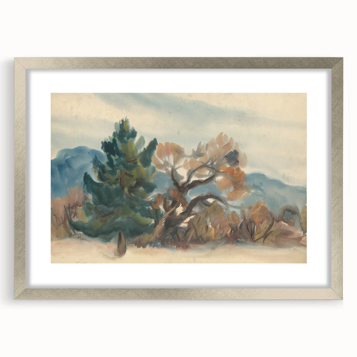 Autumn Forest Modern Art Print - Nature-Inspired Contemporary Decor
