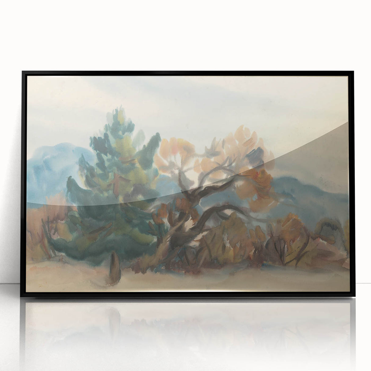 Autumn Forest Modern Art Print - Nature-Inspired Contemporary Decor