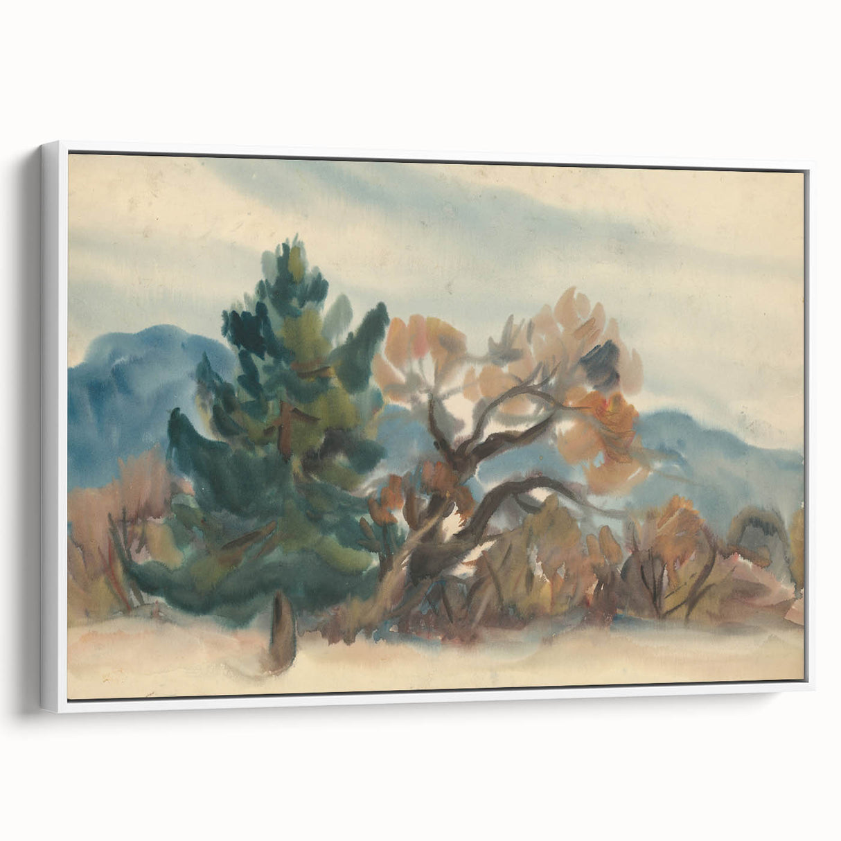 Autumn Forest Modern Art Print - Nature-Inspired Contemporary Decor