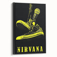 Nirvana Shoes & Microphone Poster - Retro Punk Art - Vintage Rock Print