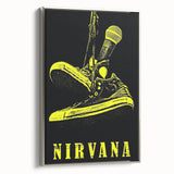 Nirvana Shoes & Microphone Poster - Retro Punk Art - Vintage Rock Print