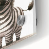 Adorable Zebra Girls Room Wall Art - Playful Nursery Animal Print