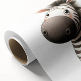 Adorable Zebra Girls Room Wall Art - Playful Nursery Animal Print