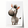 Adorable Zebra Girls Room Wall Art - Playful Nursery Animal Print