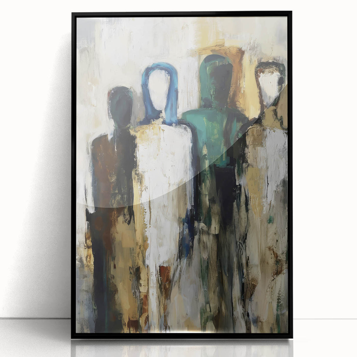 Abstract Figures Wall Art - Modern Canvas Print for Living Room