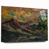 Expressionist Art Sunset in the Mountains - Modern Expressionism Wall Art