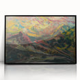 Expressionist Art Sunset in the Mountains - Modern Expressionism Wall Art
