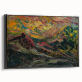 Expressionist Art Sunset in the Mountains - Modern Expressionism Wall Art