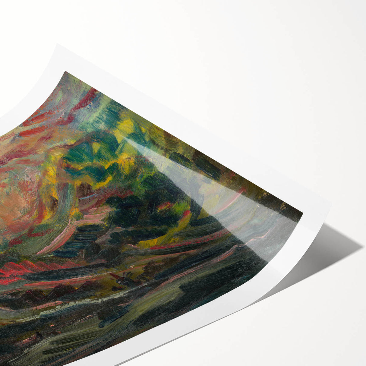 Expressionist Art Sunset in the Mountains - Modern Expressionism Wall Art