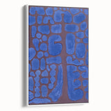 Abstract Modern Art in Rich Blues - Unique Contemporary Wall Decor