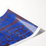 Abstract Modern Art in Rich Blues - Unique Contemporary Wall Decor
