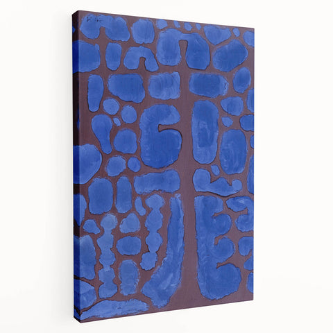Abstract Modern Art in Rich Blues - Unique Contemporary Wall Decor
