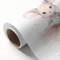 Ballerina Mouse Girls Room Wall Art - Soft Pastel Nursery Print