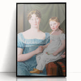 Historical Romanticism Canvas: Noblewoman and Daughter - Classic Art Print