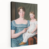 Historical Romanticism Canvas: Noblewoman and Daughter - Classic Art Print