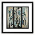 Abstract geometric frame in matte black, showcasing a modern design suitable for contemporary decor. Perfect for highlighting artwork or photographs, this stylish frame adds elegance to any space.