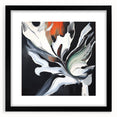 Abstract black frame showcasing colorful splatter art with a mat, ideal for modern home decor. Perfect for adding a vibrant touch to any interior space.