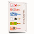 Large abstract wall art on acrylic glass depicting vibrant, multicolored brushstrokes, ideal for dining room decor.