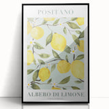 Large abstract wall art featuring assorted fruits in bold colors on a black acrylic frame, suitable for modern kitchen decor.