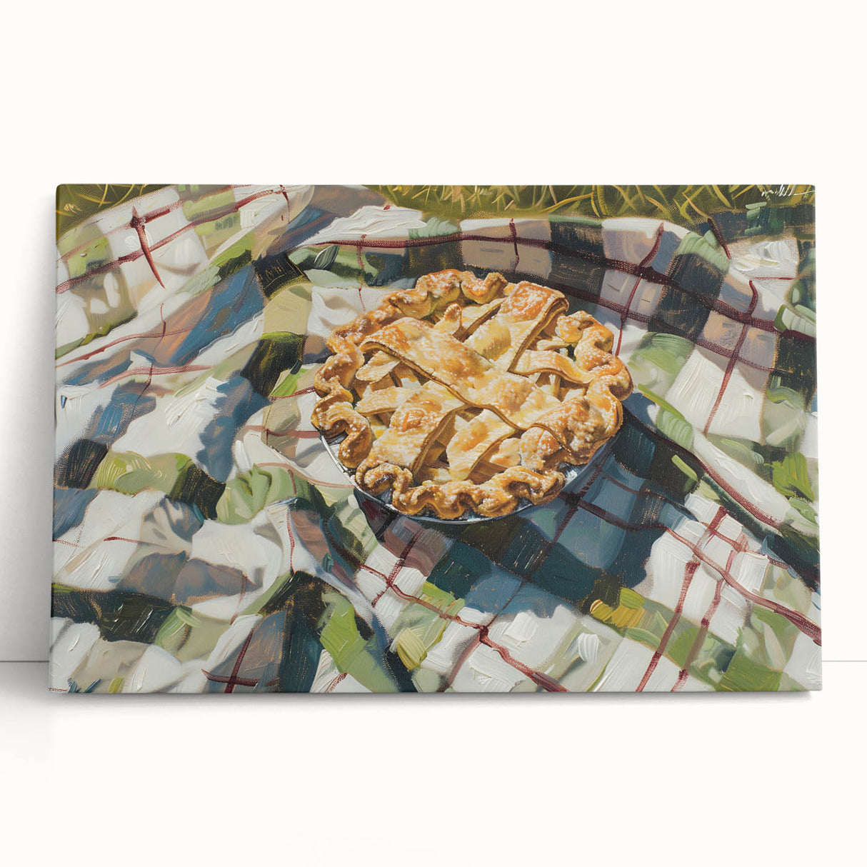 Black and white photo of assorted pastries on a stretched canvas, ideal for kitchen wall art.