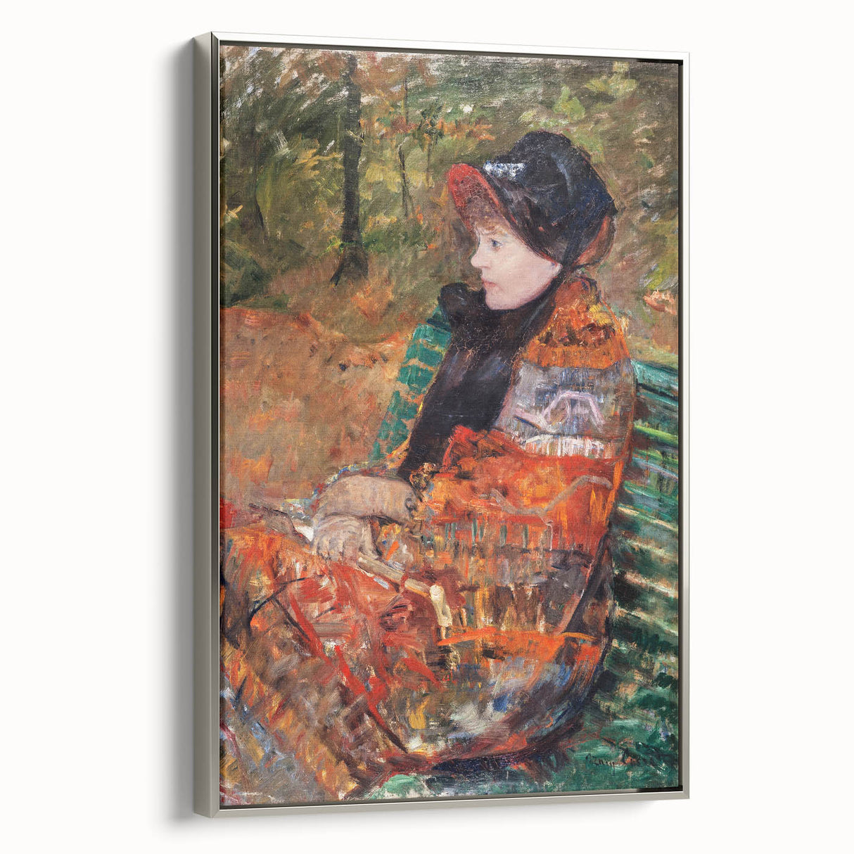 Autumn, Portrait of Lydia Cassatt - Vibrant Portrait by Mary Cassatt