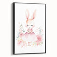 Floral Bunny Girls Room Wall Art – Nursery Print