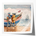 Realism Art Print of 'The Return' by Winslow Homer - Classical Maritime Scene