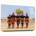 Acrylic print of a Namibian landscape with earthy tones, ideal for dining room decor.