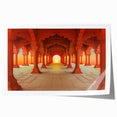 Extra large rolled print depicting a vibrant floral scene in India, suitable for art wall dining room.