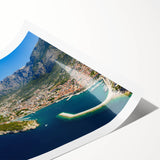 Extra large wall art featuring line art flowers in muted tones on a rolled canvas, ideal for large living room decor.