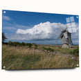 Acrylic glass print of a European Estonian landscape in muted earth tones, suitable for bedroom or dining room decor.