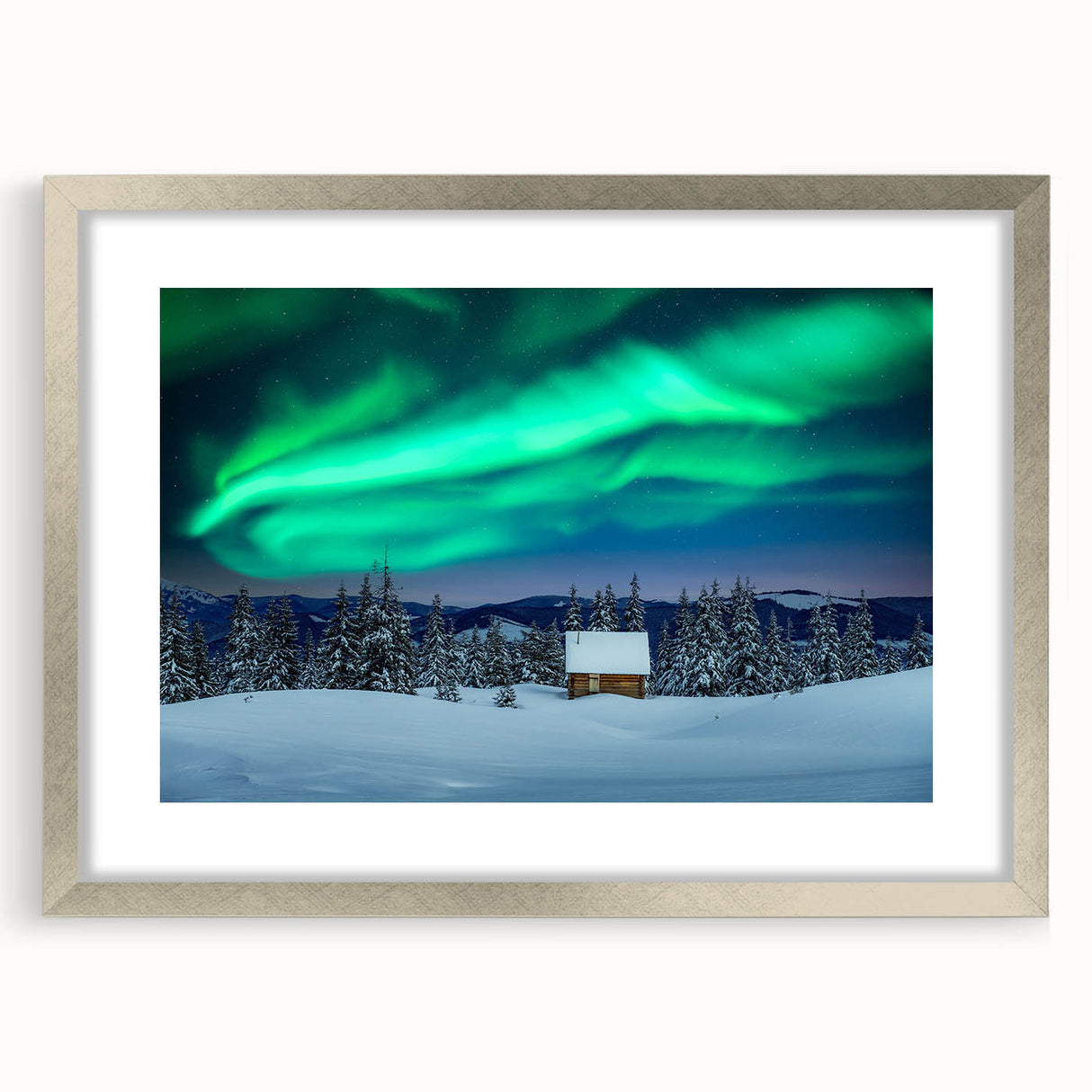 Extra large abstract art print of a textured Finnish landscape in muted earth tones on a framed canvas.